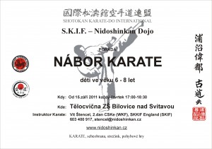Nábor karate 2011-2012 (Kanice-Bílovice nad Svitavou)